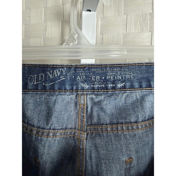 Old Navy Mens Workwear Carpenter Jeans Blue Denim Size 38x30 - Picture 5 of 8